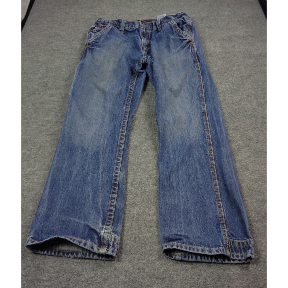 Ariat Jeans Mens 34x32 Blue FR M4 Relaxed Boot Cut Flame Resistant Denim Cat 2
